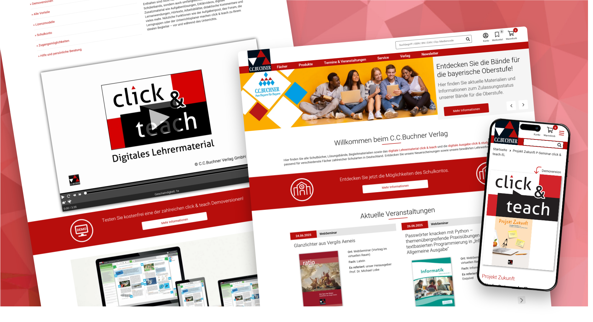 Screenshot der C.C. Buchner Website Screenshot der C.C. Buchner Website