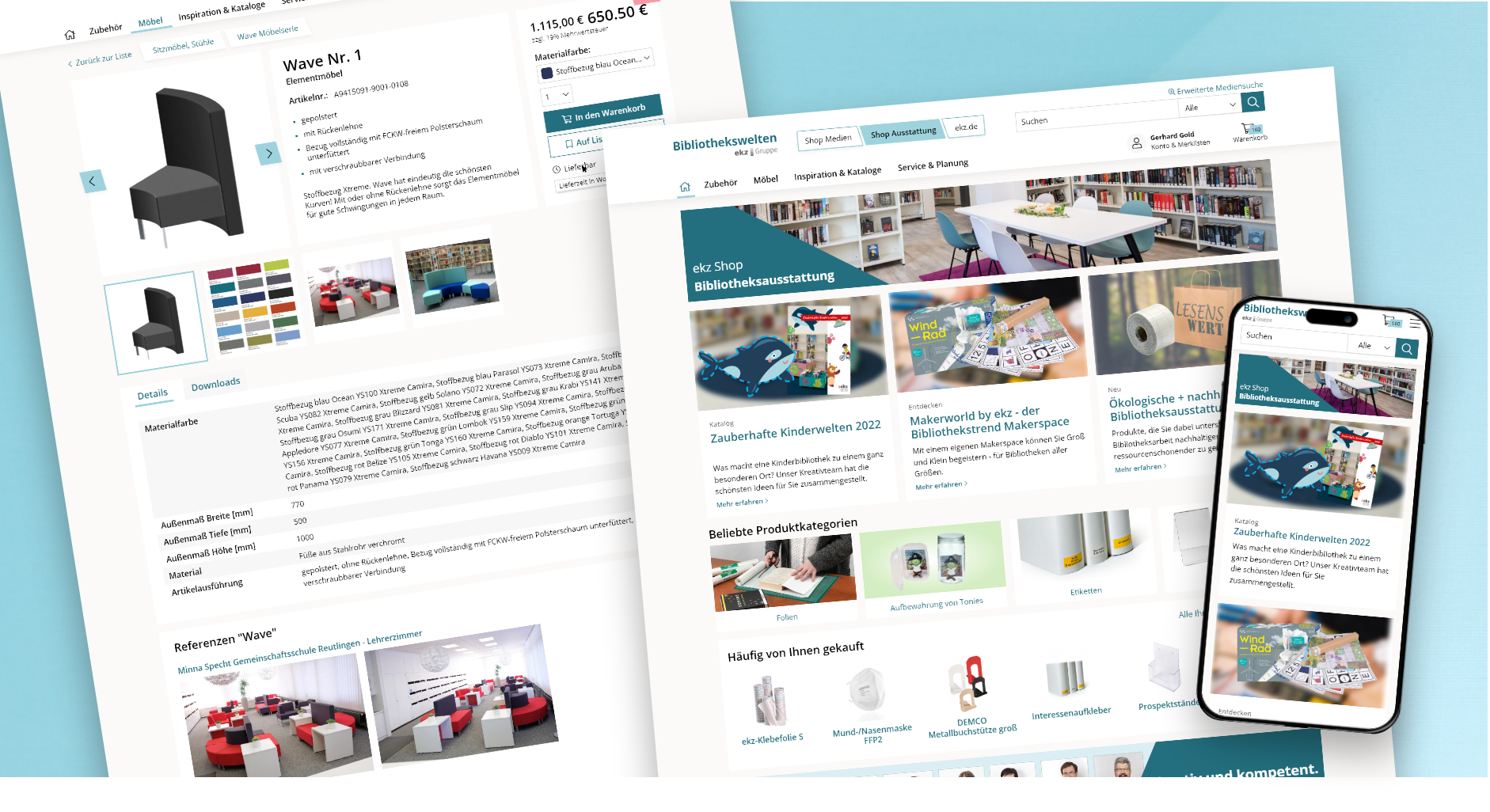 Screenshot der ekz - Bibliotheksservice Website Screenshot der ekz - Bibliotheksservice Website